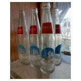 (6) North Dakota Centennial Coke Bottles And Set Of 