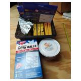 Pest Control Lot - Moth Balls, Mosquito Coils, Fly Trap