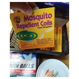 Pest Control Lot - Moth Balls, Mosquito Coils, Fly Trap