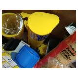 Box Of Painting Supplies - Rollers, Terry Cloths, Brushes, Etc.