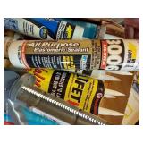 Caulking Gun And (15+) Various Caulk - Silicone, Window/door, All-Purpose, Etc.