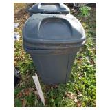 (2) Light-Weight Garbage Bins With Lids