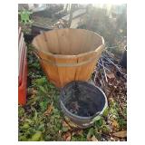 (2) Barrel Style Planters