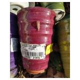 (9) Small And Very Small Glazed Terra Cotta Planters With Bases