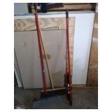 (3) Heavy Duty Push Brooms - New Or Like New