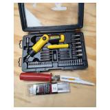 Stanley Ratcheting Screwdriver/Bit Set, And Hand Saw With Extra Blades