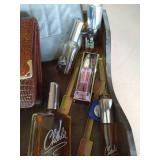 Tray Of Vintage Purses & Perfume