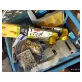 Tote Of Empty Organizers, Misc. Hardware, And Tools