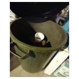 Garden Trash Can With Potting Soil