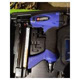 Pneumatic Staple Gun, Caulk Gun, And Other Misc. Tools In Crate