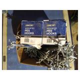 (2) Boxes Of Pegboard Hooks And Some Chain