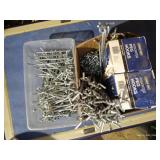 (2) Boxes Of Pegboard Hooks And Some Chain