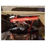 Box Of Jumper Cable Clamps, Insulators, And Other Misc. Tools And Hardware