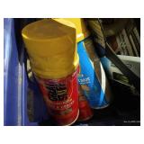 Crate With Digital Angle Finder, New Garage Door Threshold, Spray Foam, Tie Down Strap, And Other Misc.