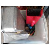 Tote With Old Toolbox, Straps, Knockout Punch, And Filter Scoop