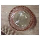 Rose Rimmed Glass Bowls