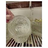 Crystal Bowls And Butter Dishes Lot