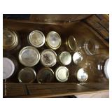 Enamel Roasting pot With Box Of Misc. Jars