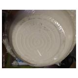 Shelf Full Of Bowls (See Markings), Pyrex Piece, Platters, And Pie Tins