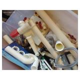 Tote of PVC Pipe, Plumbing Parts, Etc. NEW