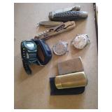 Lot of Watches, Lighters, Pocket Knives