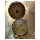 Two Vintage Metal Gauges