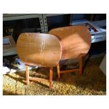 Set of Wood TV Tray Stands NEW