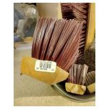 Bucket of Push Broom Heads & Brushes