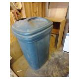 Trash Bin w/Handle & Lid & Contents