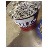 Two Coffee Cans of Galvanized Nails