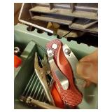 Small Tote of Knives & Tools