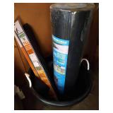 Bucket of NEW Garden Fabric & Weeding Drill Bit