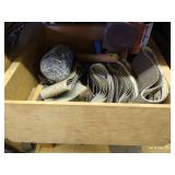 Box of Sanding Pads/Straps, Trowels, Screws, Etc