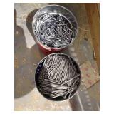 (2) Coffee Cans Full of Nails