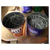 (2) Coffee Cans Full of Hardware - Sheetrock Screws & Nails