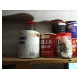 Shelf of Jars with Hardware - Approximately 20 Jars/Cans!