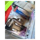 Storage Tote Full of Light Bulbs & Lighting Installation Items