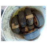 Bucket With Several Heavy Casters