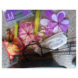 Tote of Filters, Organizers & Yard Flags