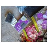 Tote of Filters, Organizers & Yard Flags