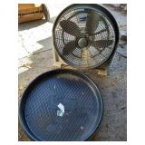 (2) Plastic Water Heater Pans & A Floor Fan