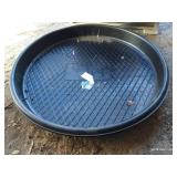 (2) Plastic Water Heater Pans & A Floor Fan