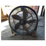 (2) Plastic Water Heater Pans & A Floor Fan