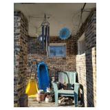 Contents of Porch - Lawn Chairs, Wind Chimes, Etc