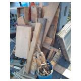 HUGE Pile of Wood, Casters, Umbrella, Window, Etc