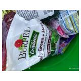 Large Plastic Tub Filled With Garden Items - Fertilizer, Insect Killer, Etc