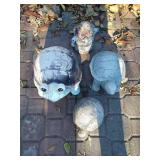 (4) Medium Sized Garden Turtles