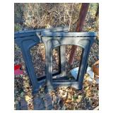 (2) Black Plastic Sawhorses