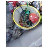 Huge Tote Garden Decor - Turtles, Gnomes, Etc