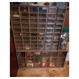 Gray Organizer With Contents